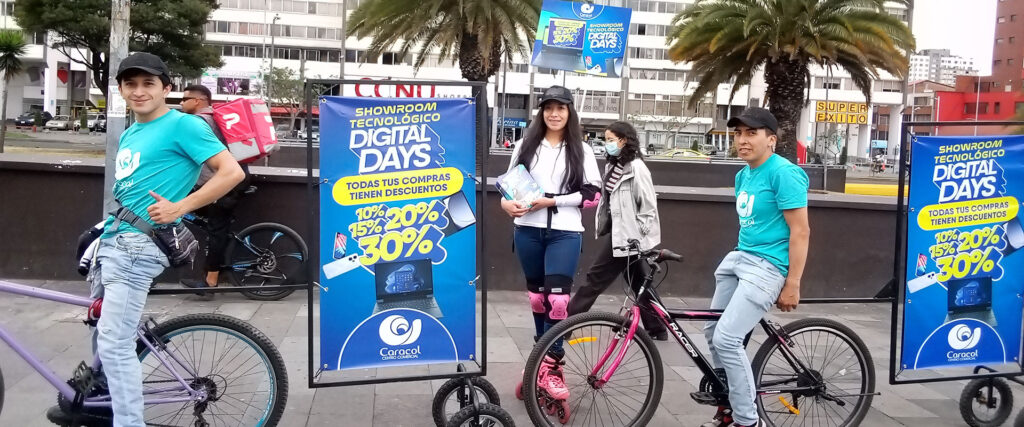 Publicidad móvil con EcoValla Centro Comercial Caracol Quito